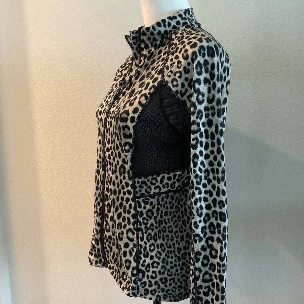 Michael Kors Jacket Animal Print Zipper Front Petite Medium NWOT